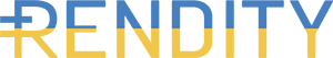 Rendity-Logo in den Ukraine-Farben.