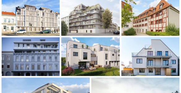 Foto von unterschiedlichen Rendity-Projekten, die das Team zu ihren Lieblingsprojekten gefwählt hat.