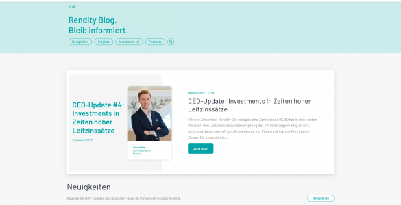Der neue Blog in seiner vollen Pracht